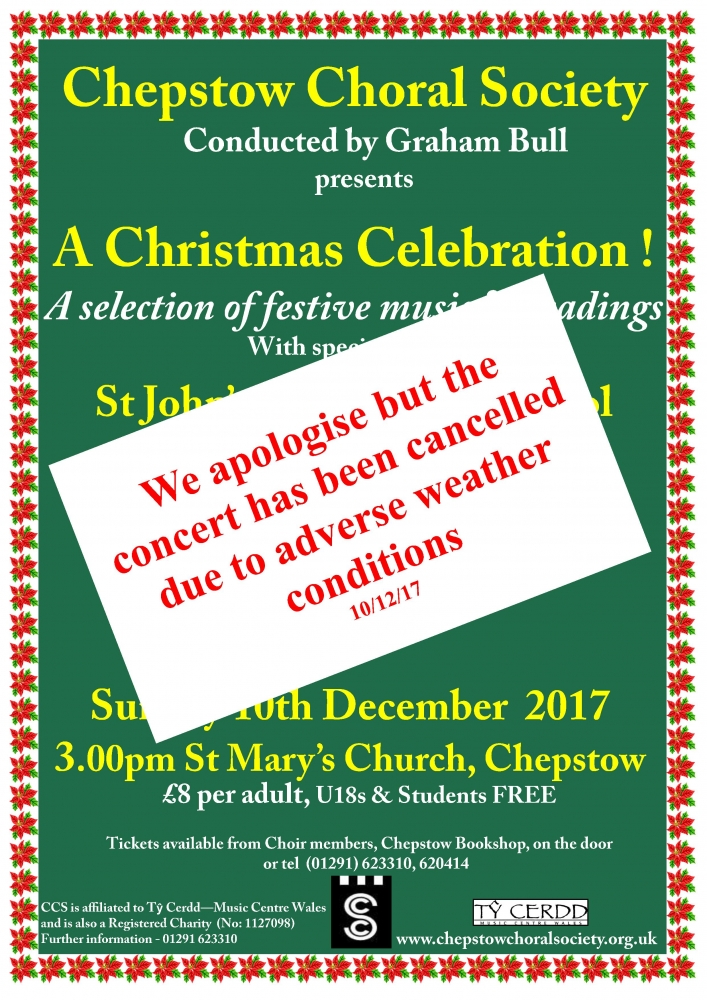 <br />
<b>Notice</b>:  Undefined offset: 3 in <b>/var/www/vhosts/chepstowchoralsociety.org.uk/httpdocs/includes/events.php</b> on line <b>56</b><br />
Christmas Concert 2017