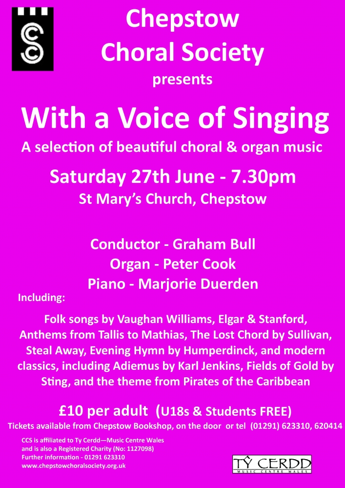 <br />
<b>Notice</b>:  Undefined offset: 3 in <b>/var/www/vhosts/chepstowchoralsociety.org.uk/httpdocs/includes/events.php</b> on line <b>56</b><br />
Summer Concert June 2015