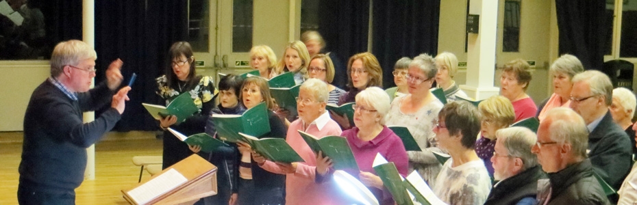 Choir rehearsing