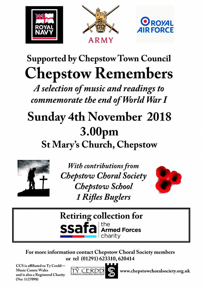 WW1 Remembrance Concert Nov 2018